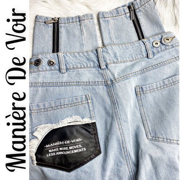 MANIÈRE DE VOIR Skinny High Rise Skinny Jeans With Zipper Legs, UK 10/ US4 - Picture 6 of 10